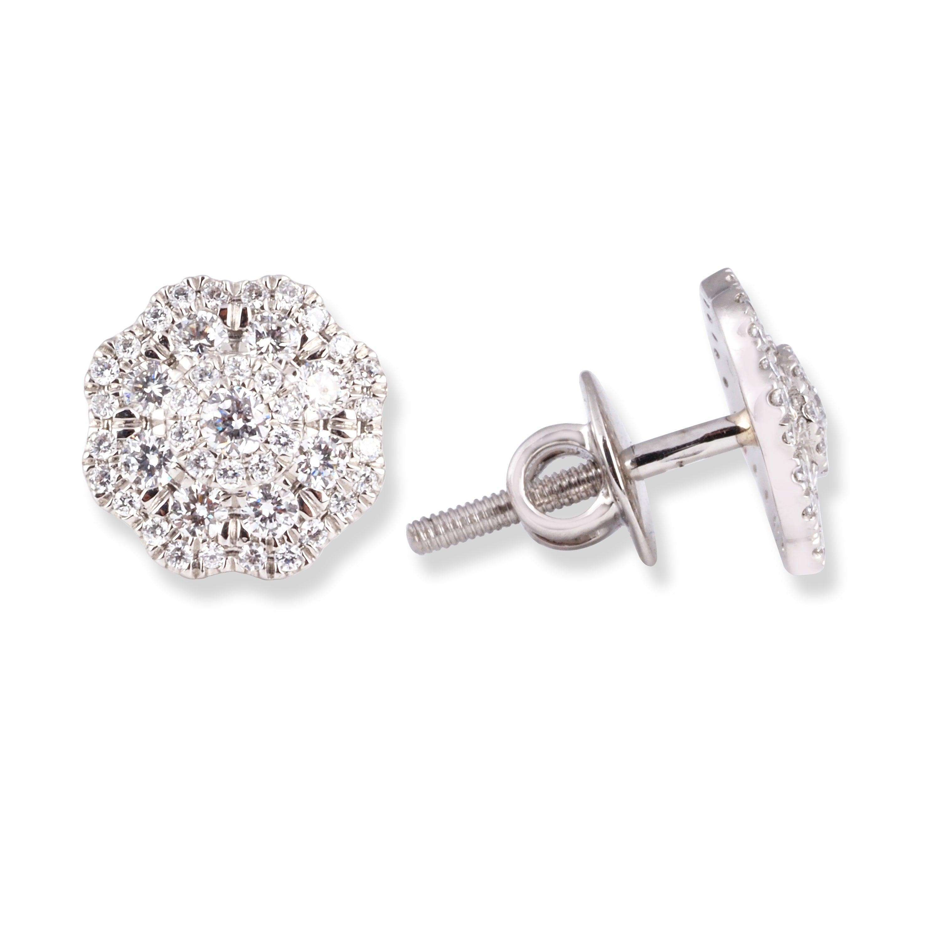 Platinum Diamond Stud Earrings ERZ4256 - Minar Jewellers