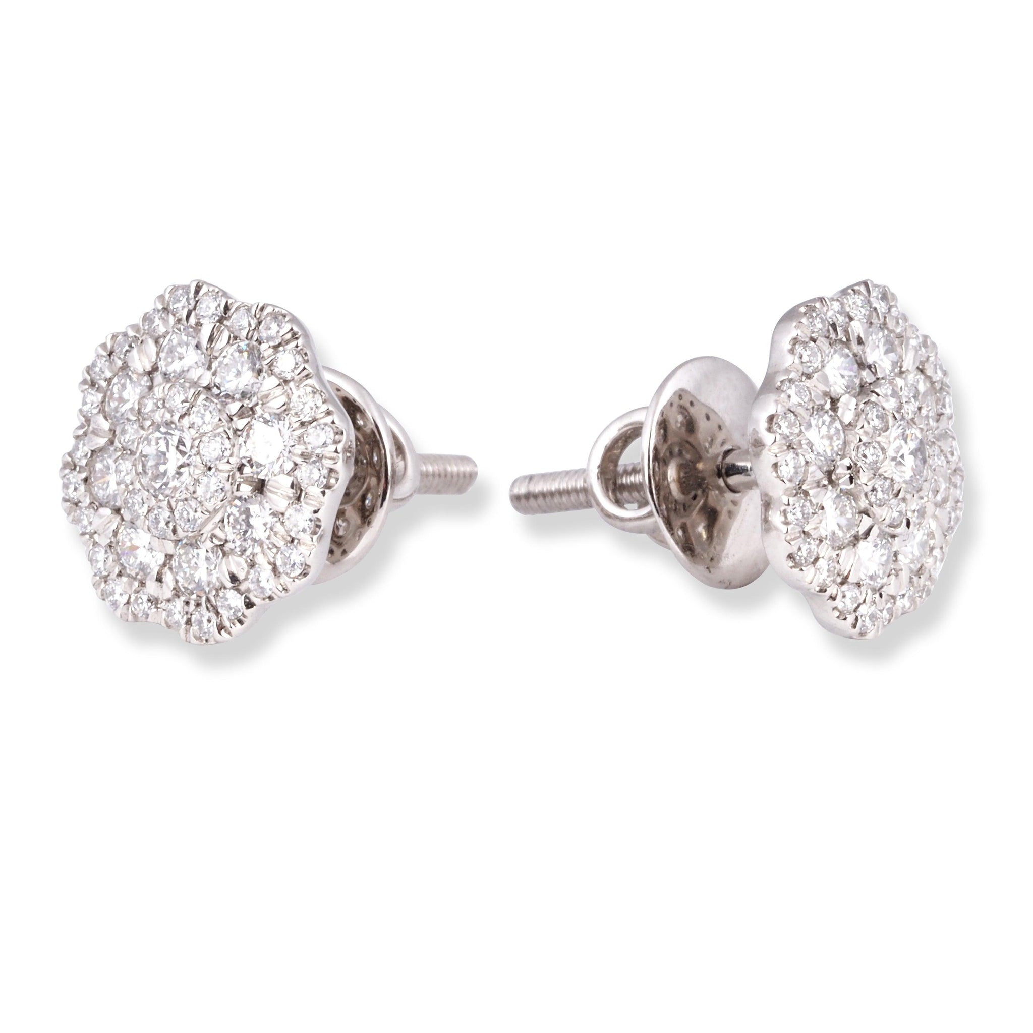 Platinum Diamond Stud Earrings ERZ4256