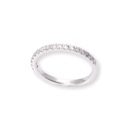 Platinum Half Eternity Diamond Ring LR-6701 - Minar Jewellers