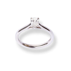Platinum Pear Shaped Solitaire Diamond Ring LR-7342 - Minar Jewellers