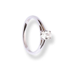 Platinum Solitaire Oval Brilliant Diamond Engagement Ring LR-6720 - Minar Jewellers