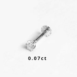 18ct Gold Diamond Screw Back Nose Stud (0.01ct - 0.10ct) - Minar Jewellers