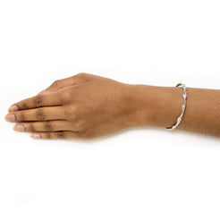 18ct White Gold Stone Set Bracelet (11.7g) LBR-1121 - Minar Jewellers