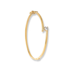 18ct Yellow Gold Openable Diamond Bangle MCS6846 - Minar Jewellers