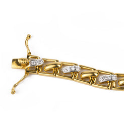 22ct Gold Bracelet with Cubic Zirconia Stones (20.52g) LBR-3983 - Minar Jewellers