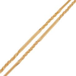 22ct Gold Chain with Twisted Design C-6222 - Minar Jewellers