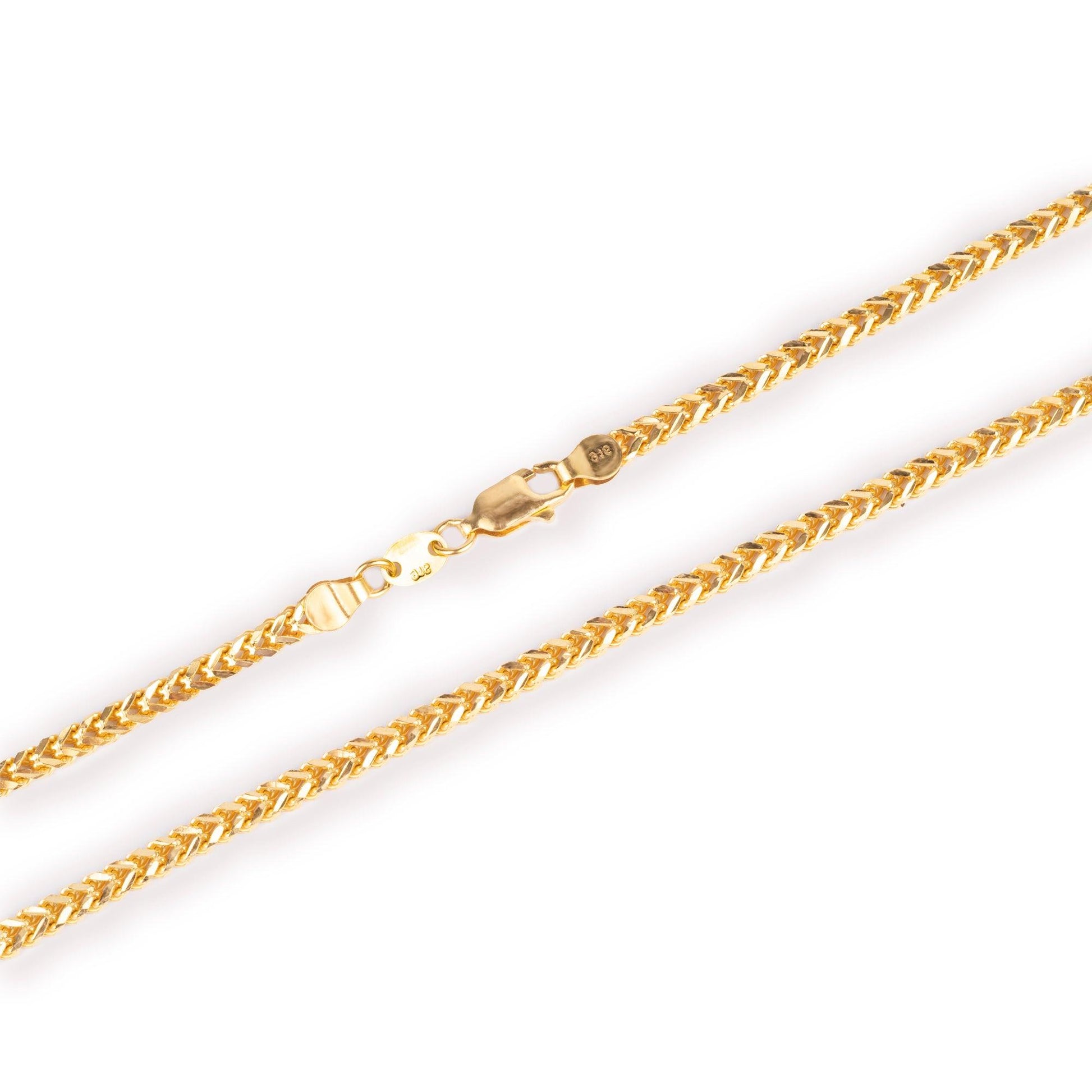 22ct Gold Foxtail Chain with Lobster Clasp C-3461 - Minar Jewellers