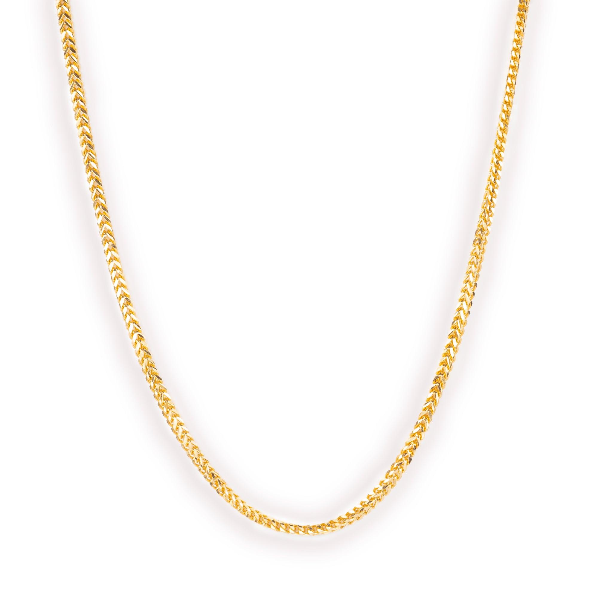 22ct Gold Foxtail Chain with Lobster Clasp C-3461 - Minar Jewellers