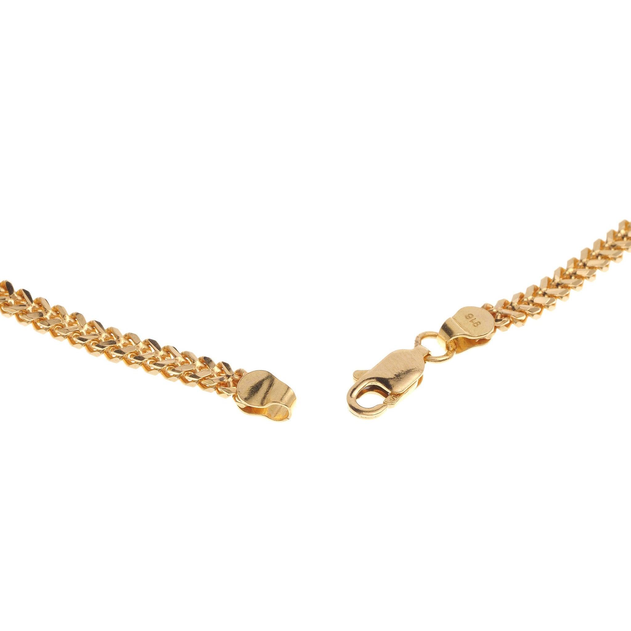 22ct Gold Foxtail Chain with a lobster clasp C-3462 - Minar Jewellers