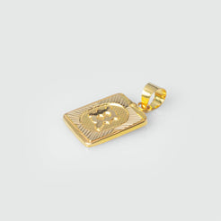 'Q' 22ct Gold Initial Pendant P-7495-Q - Minar Jewellers
