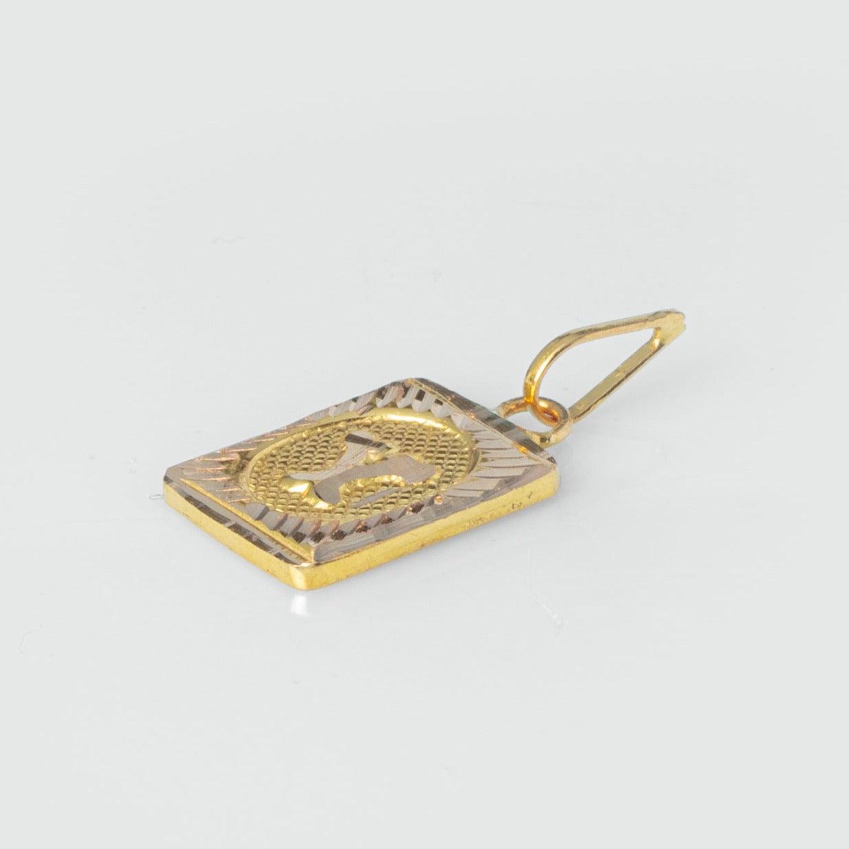 'Y' 22ct Gold Initial Pendant P-7495-Y - Minar Jewellers