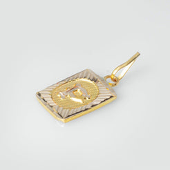 'P' 22ct Gold Initial Pendant P-7495-P - Minar Jewellers
