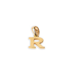 'R' 22ct Gold Minimal Initial Pendant P-7037-R - Minar Jewellers