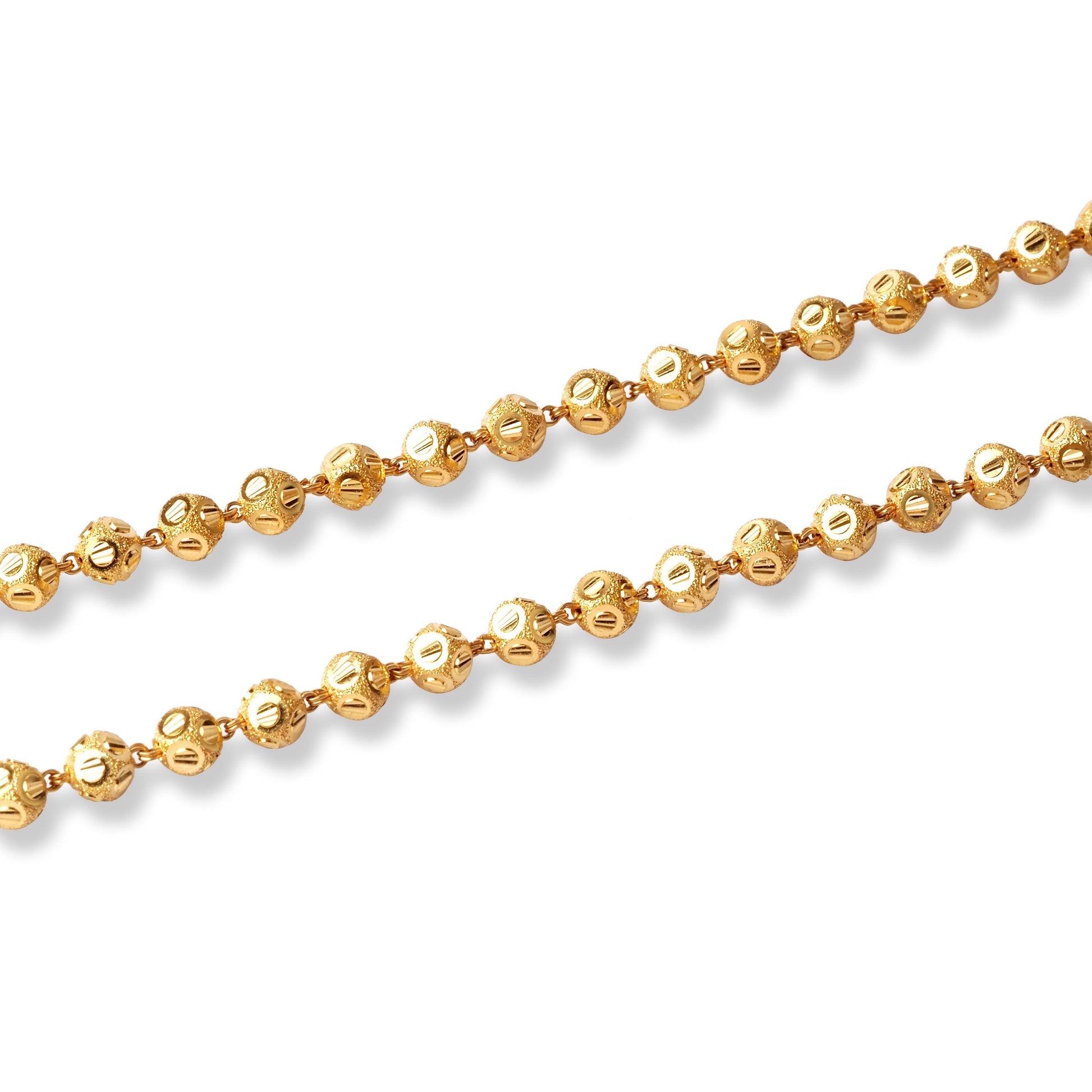 22ct Gold Long Beaded Mala Chain (43g) N-7881 - Minar Jewellers