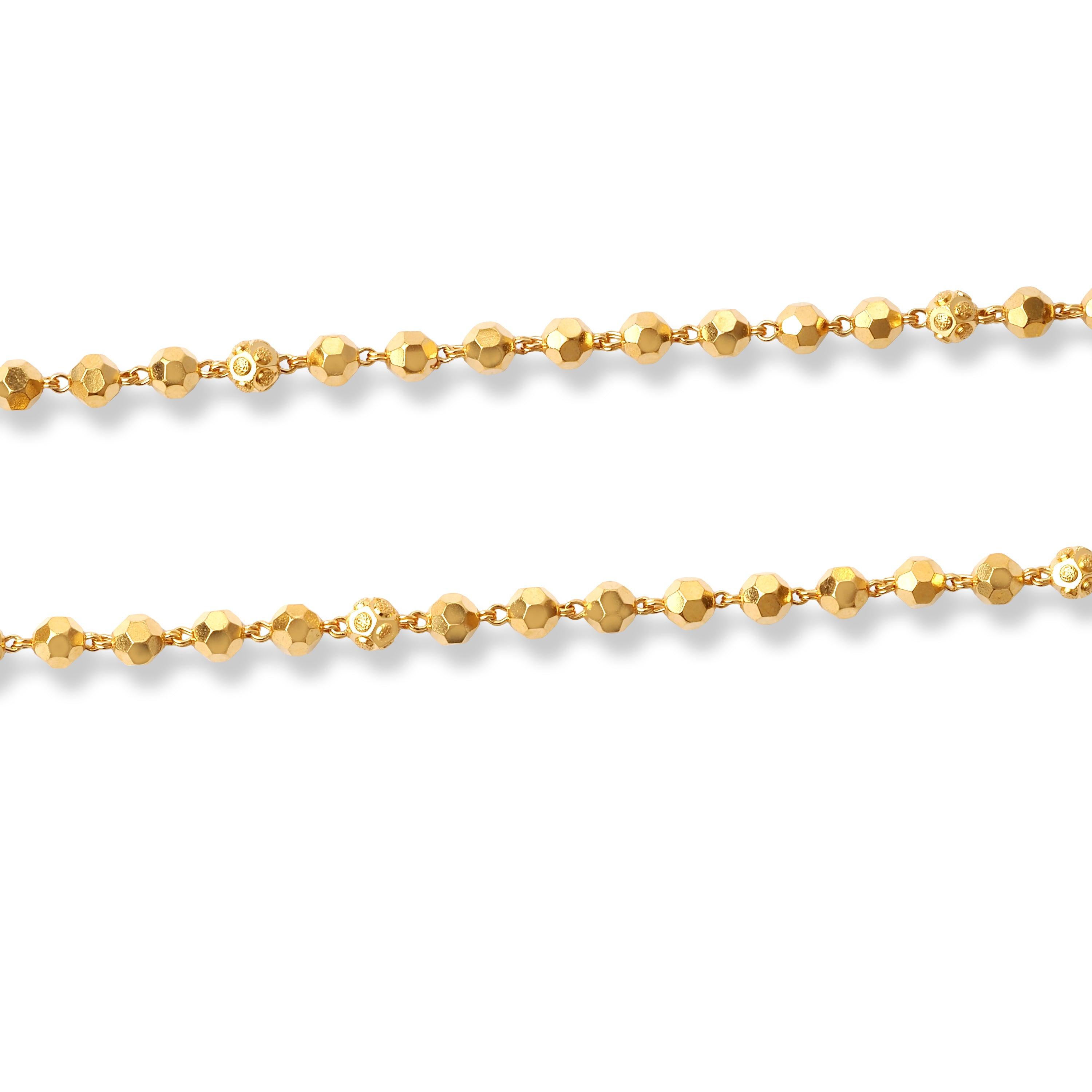 22ct Gold Long Beaded Mala Chain (26.3g) N-7882 - Minar Jewellers