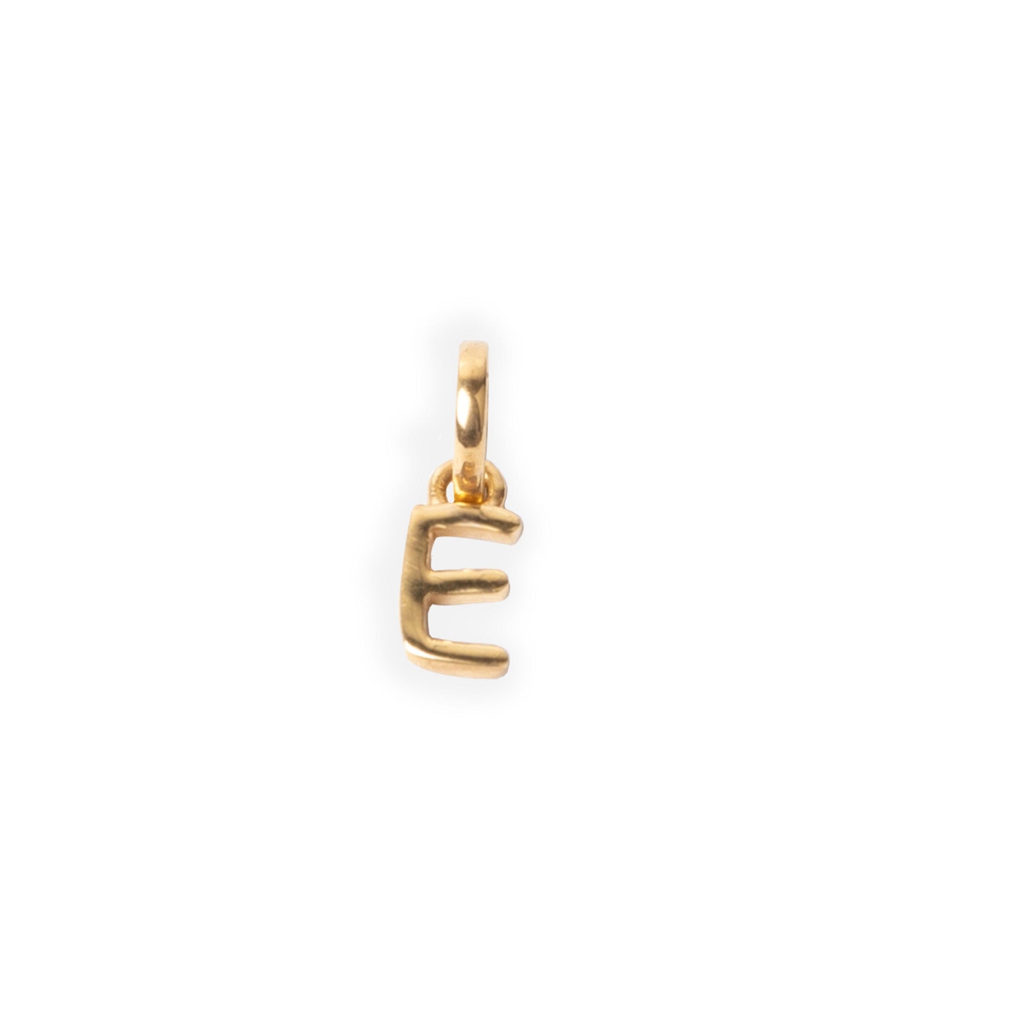 'E' 22ct Gold Initial Pendant P-7032-E