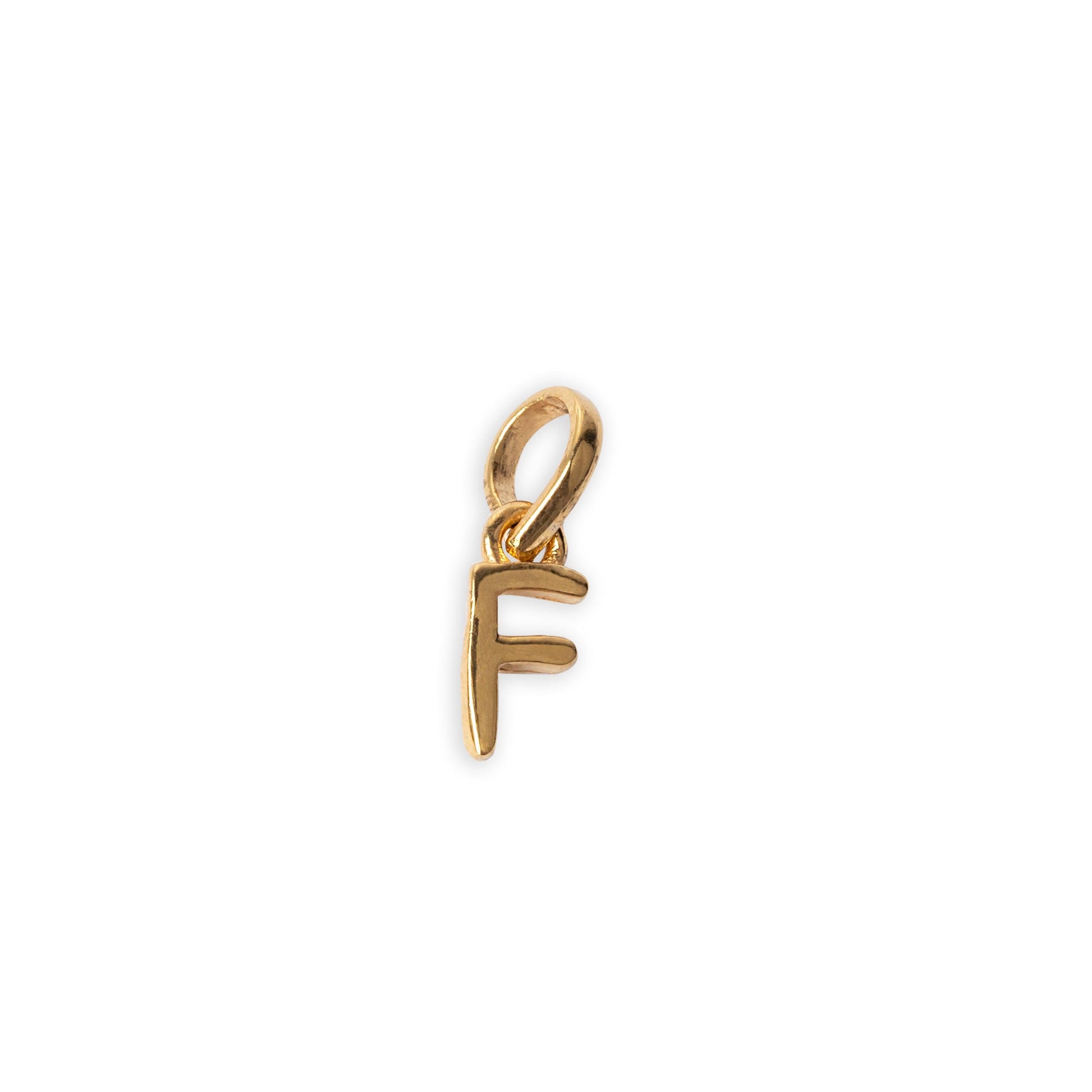 'F' 22ct Gold Initial Pendant P-7032-F - Minar Jewellers