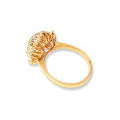 22ct Gold Ring With Cubic Zirconia Stones (4.3g) LR-6586 - Minar Jewellers