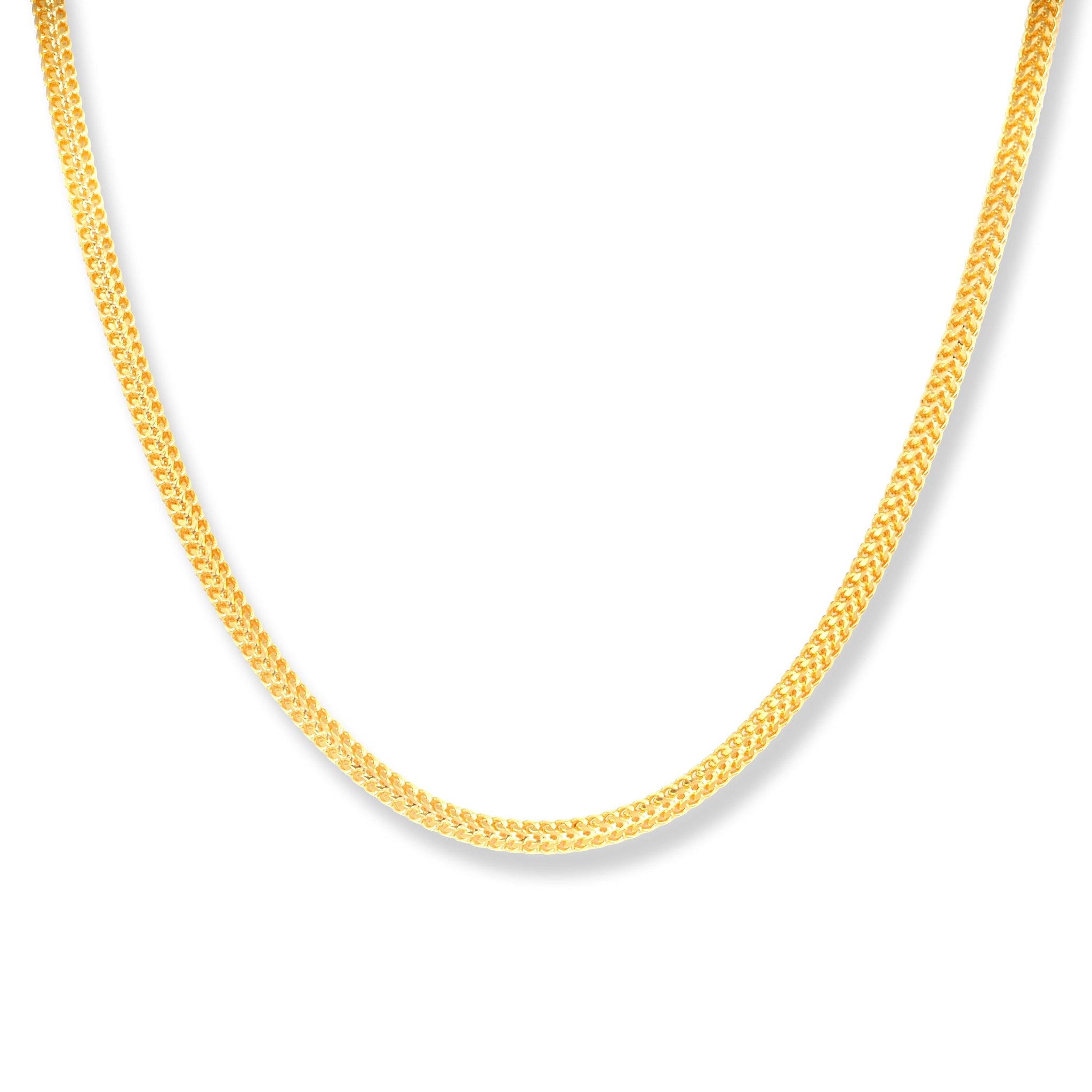 22ct Gold Round Foxtail Chain with Lobster Clasp C-7138
