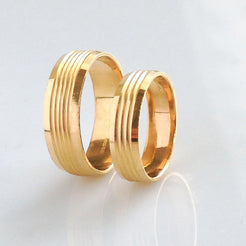22ct Gold Diamond Cut Wedding Band 7874 - Minar Jewellers