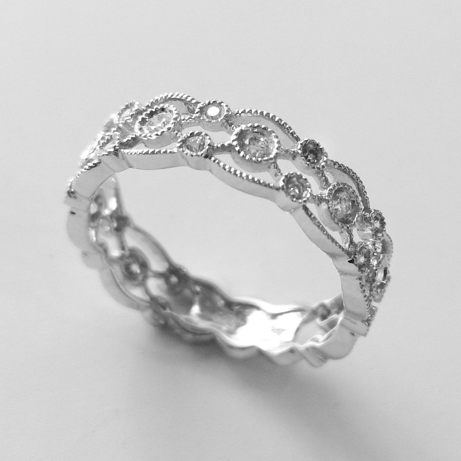 18ct White Gold Diamond Eternity Ring AR36386 - Minar Jewellers