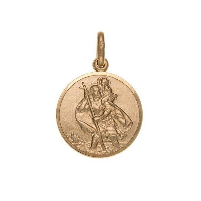 9ct Gold St Christopher Pendant and Chain AU0053 AU01116 - Minar Jewellers