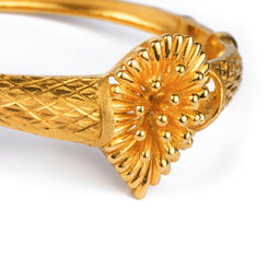 22ct Gold Openable Clasp Bangle B-8011 - Minar Jewellers