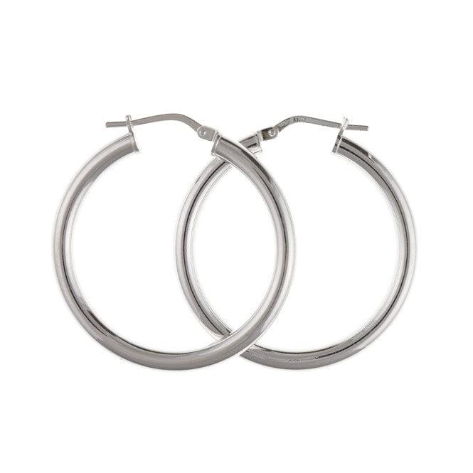 Creole Hoops Sterling Silver Earrings BP0471 - Minar Jewellers