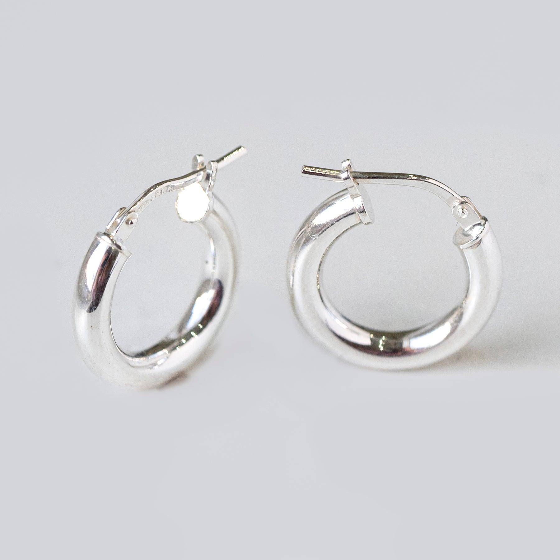 Creole Hoops Sterling Silver Earrings BP0471 - Minar Jewellers