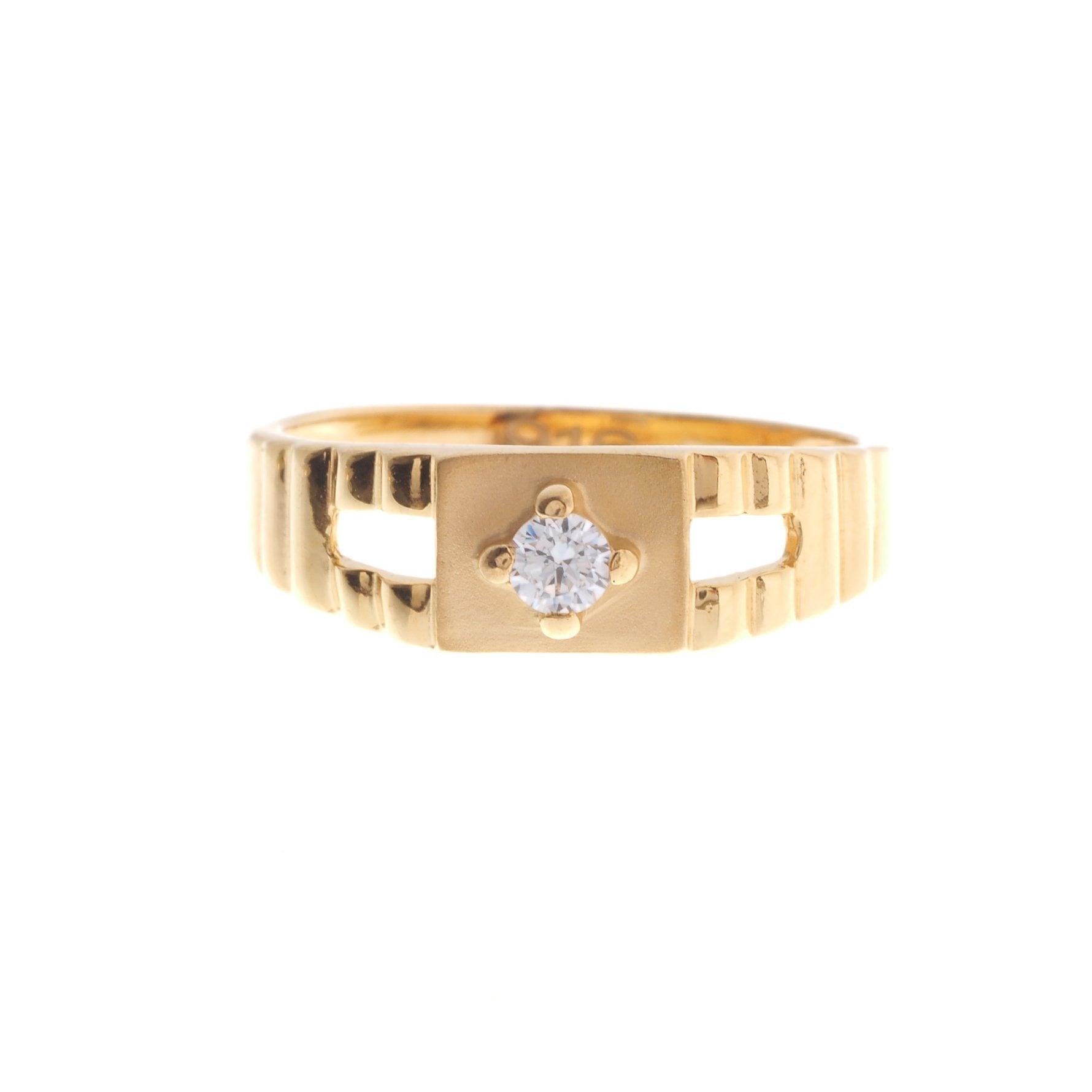 22ct Gold Cubic Zirconia Children's Ring (2.5g) BR-6906 - Minar Jewellers
