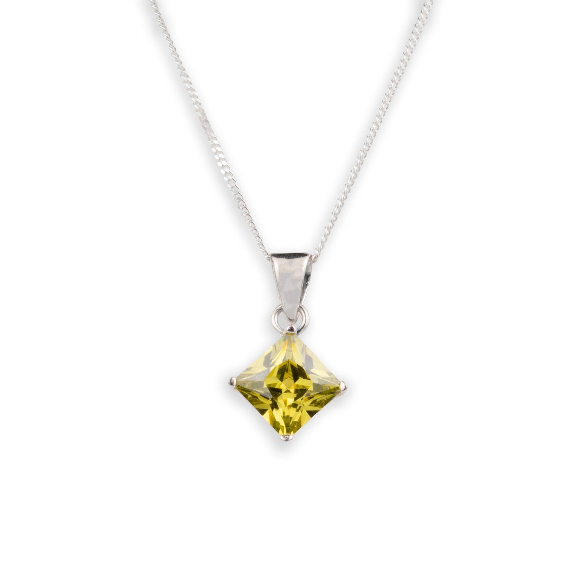 Sterling Silver Peridot Pendant and Adjustable Chain BT4531 - Minar Jewellers