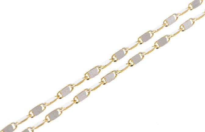 Hand Finished 18ct Two Tone Chain (2.9g) C-1252 - Minar Jewellers