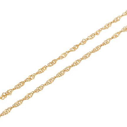 22ct Indian Gold Ripple Chain with a ring clasp C-2821 - Minar Jewellers