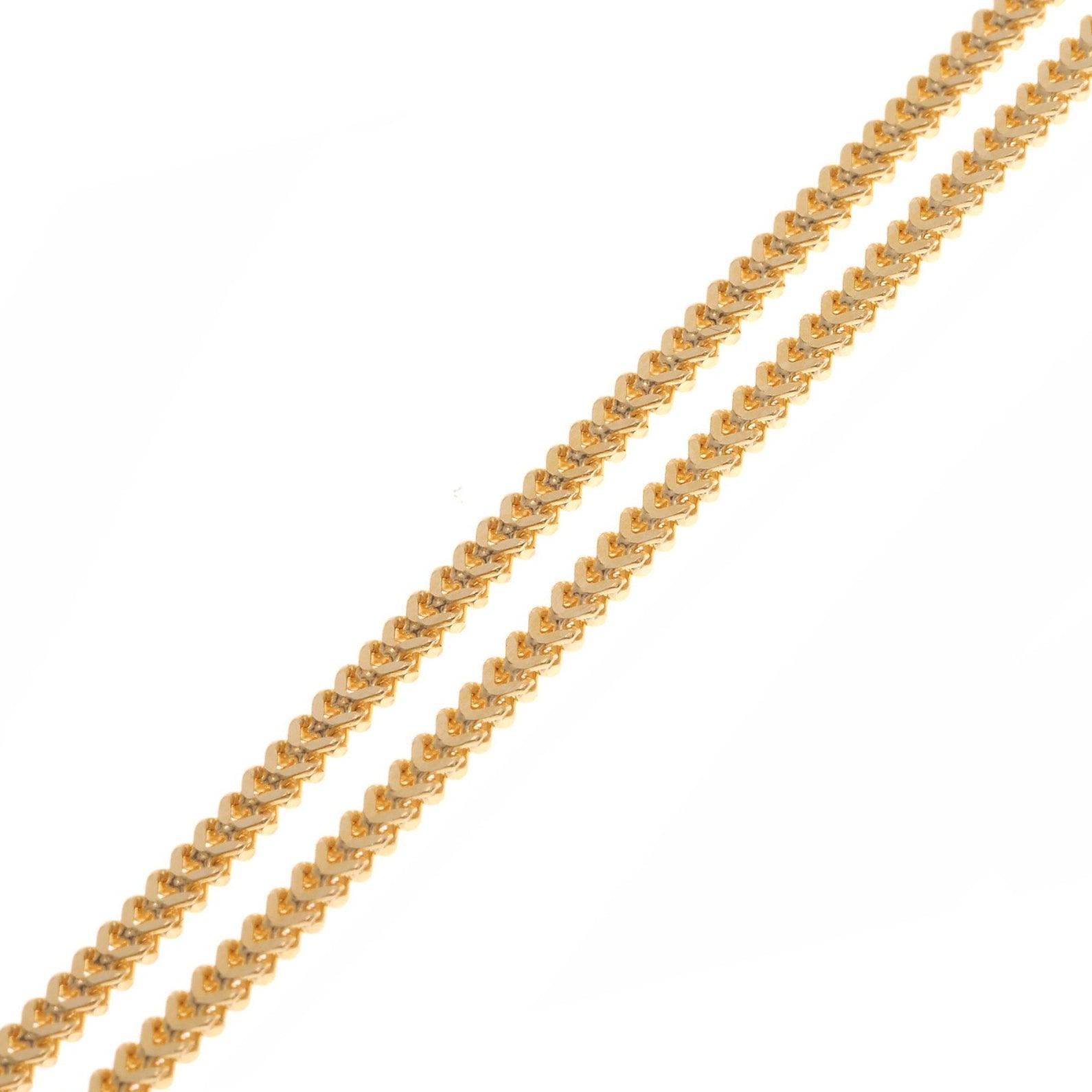 22ct Gold Unisex Foxtail Chain with a lobster clasp C-3796 - Minar Jewellers