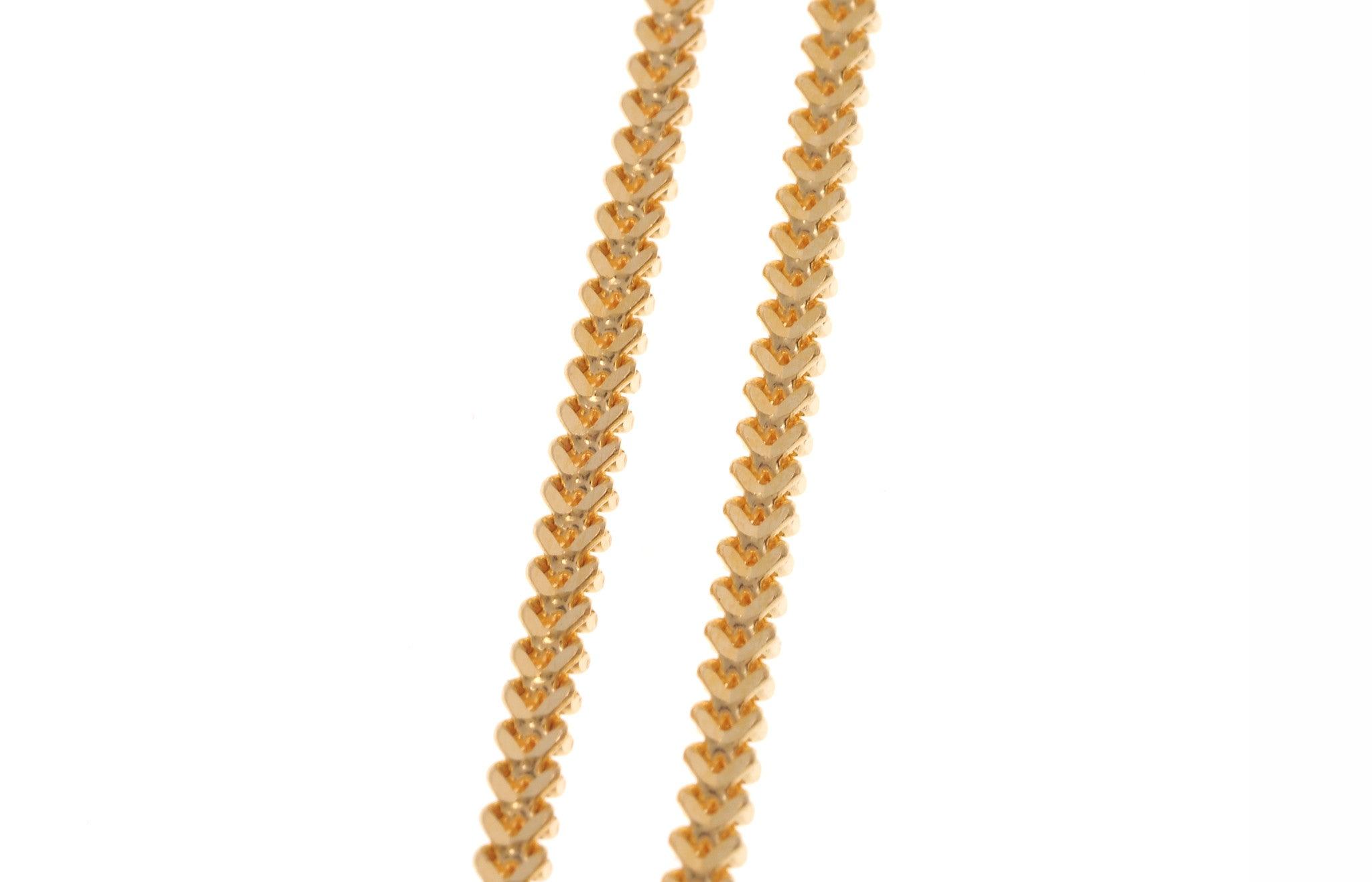 22ct Gold Unisex Foxtail Chain with a lobster clasp C-3796