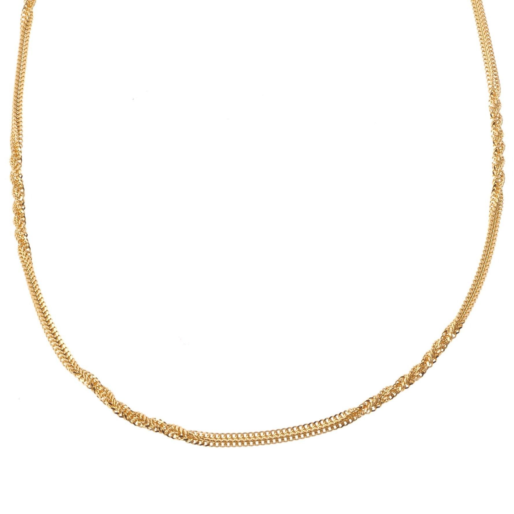 22ct Gold Chain with Twisted Design C-6222