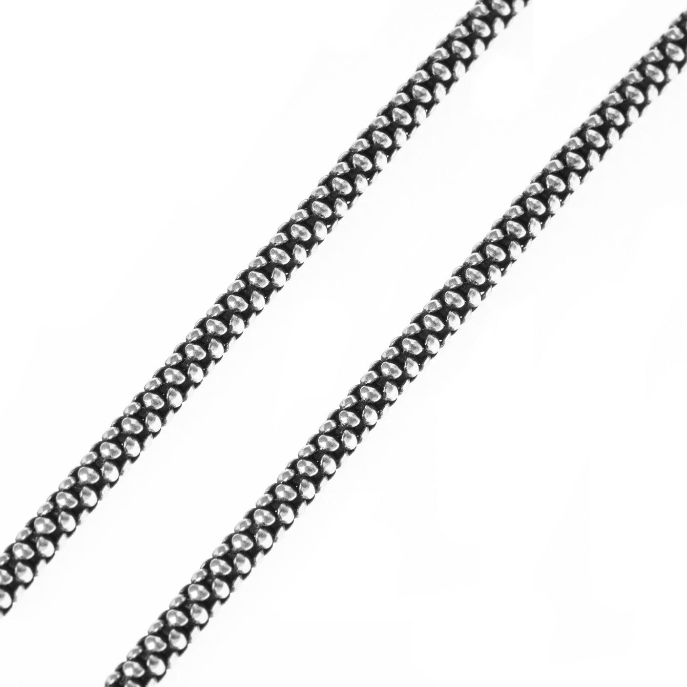 Sterling Silver Popcorn Chain with Ring Clasp C-7948