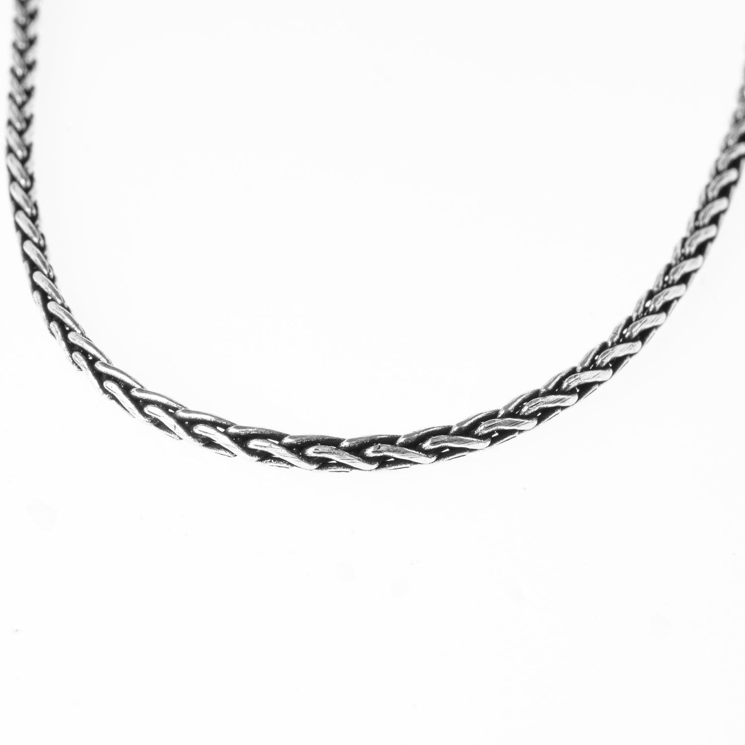 Sterling Silver Spiga Chain with Ring Clasp C-7949 - Minar Jewellers
