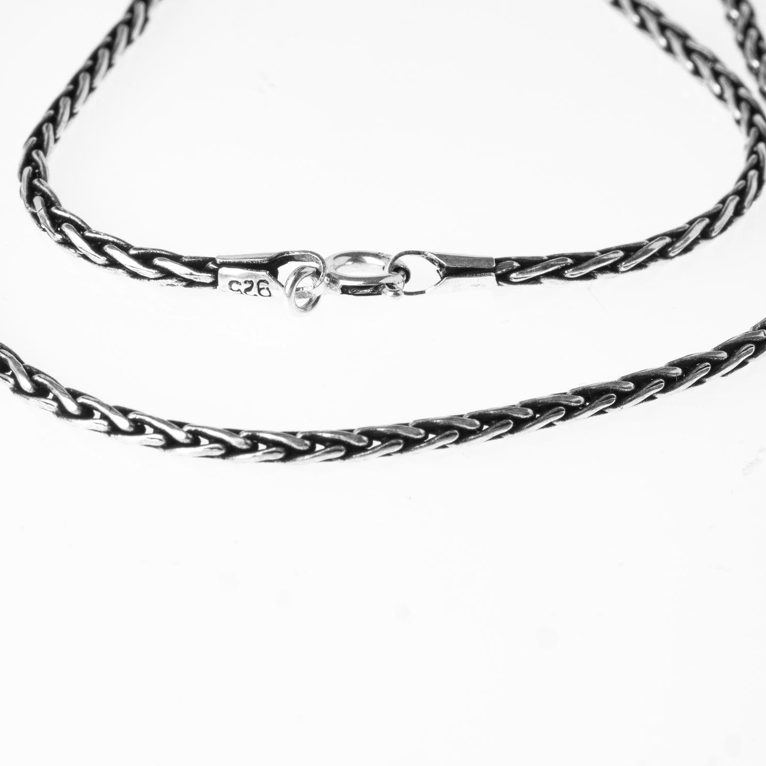 Sterling Silver Spiga Chain with Ring Clasp C-7949 - Minar Jewellers