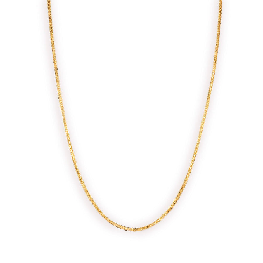 22ct Gold Fancy Box Chain with Lobster Clasp (11.6g) C-8199
