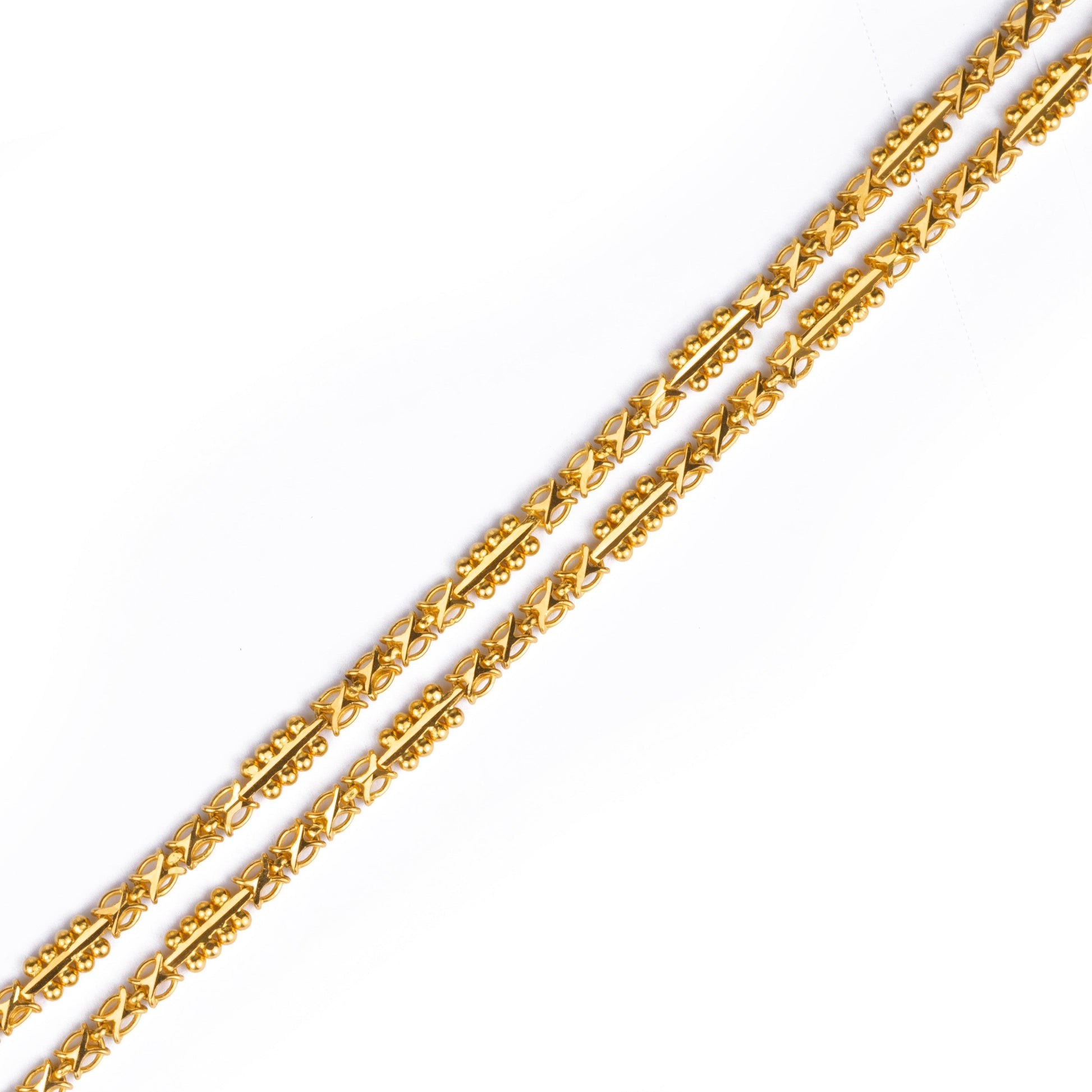 22ct Gold Fancy Chain with a hook clasp C-8451 - Minar Jewellers
