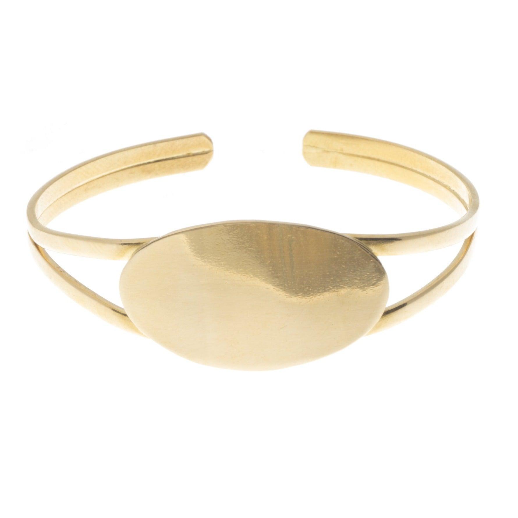 22ct Gold Openable Children's ID Style Bangle (10.4g) CB-7329