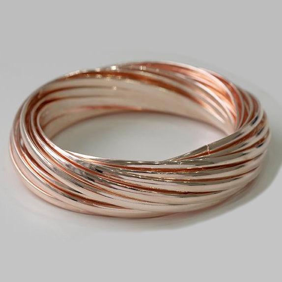 Rose Gold Plated set of fashion bangles 1251a - Minar Jewellers