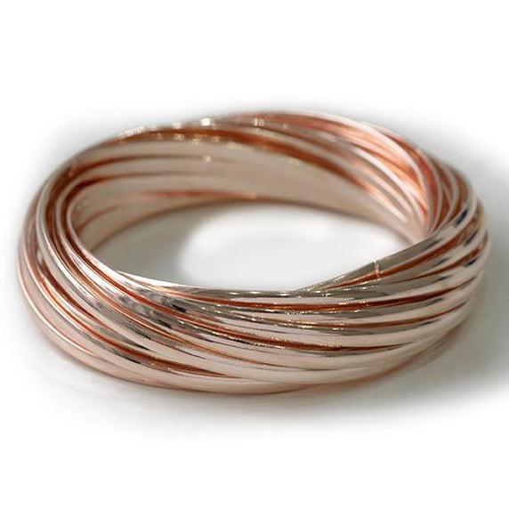 Rose Gold Plated set of fashion bangles 1251a