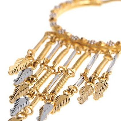 22ct Gold & Rhodium Hoop & Drop Earrings (10.6g) E-3919 - Minar Jewellers