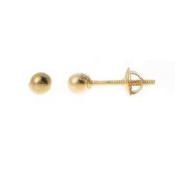 22ct Gold Plain Ear Studs (1.2g) E-4895 - Minar Jewellers