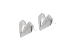 Sterling Silver Heart Earrings E-5026 (online price only) - Minar Jewellers