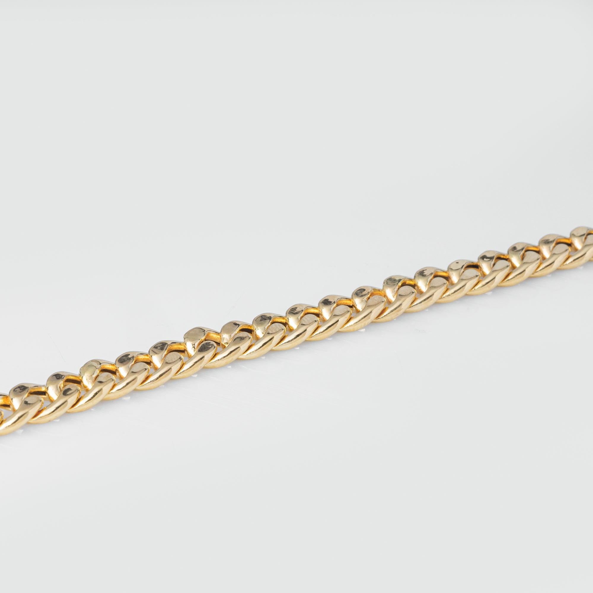 22ct Gold Curb Link Gents Bracelet with Mirror Finish fitted with a Lobster Clasp (15.4g) GBR-8044
