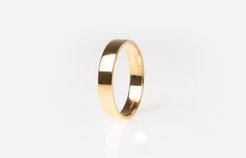 18ct Yellow Gold Flat Shape Wedding Band 7817 - Minar Jewellers