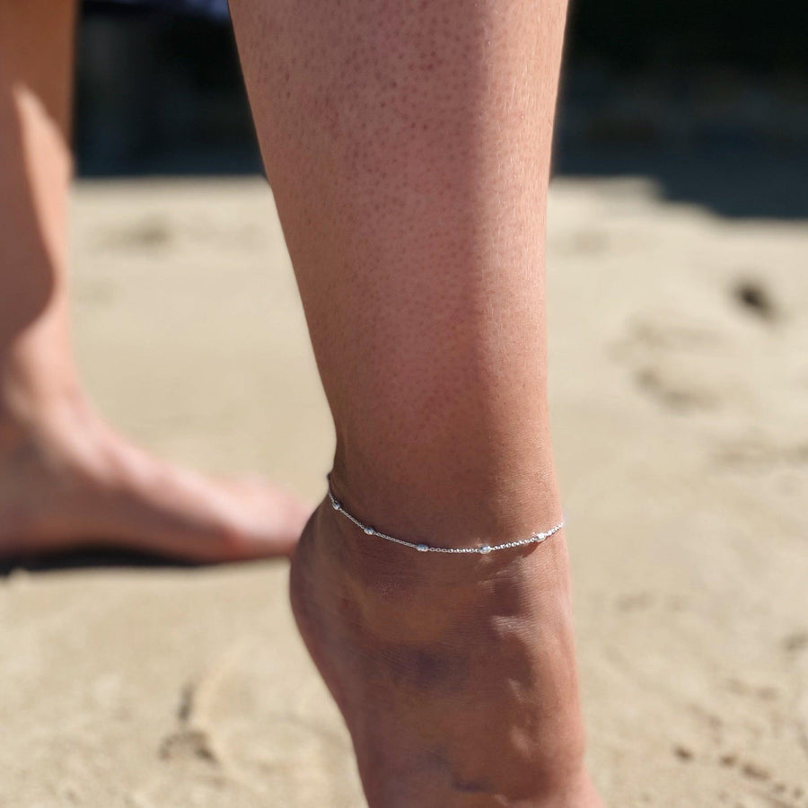 Sterling Silver Fancy Anklet SA003A